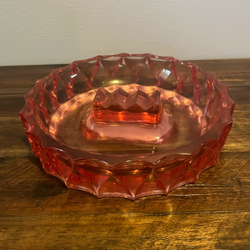 Pink Glass Ashtray
